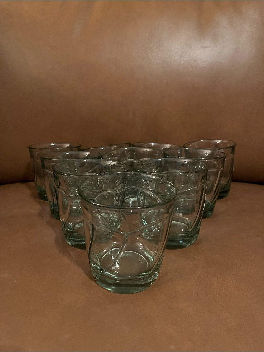 Noritake Sweet Swirl Lt. Green Double Old Fashioned Glasses - Set of 10